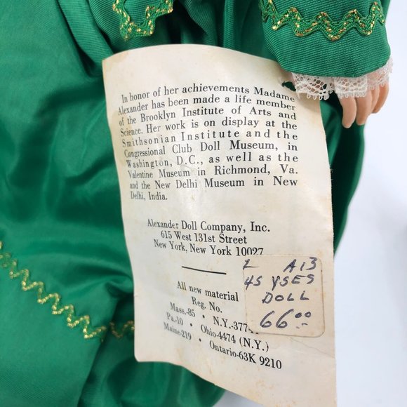 Madame Alexander Green-Brown Fashion Doll | Gone with the Wind Edition - Picture 6 of 9
